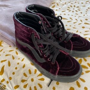 Velvet Sk8-Hi Vans - women’s size 6